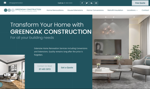Greenoak Construtcion Webdesign
